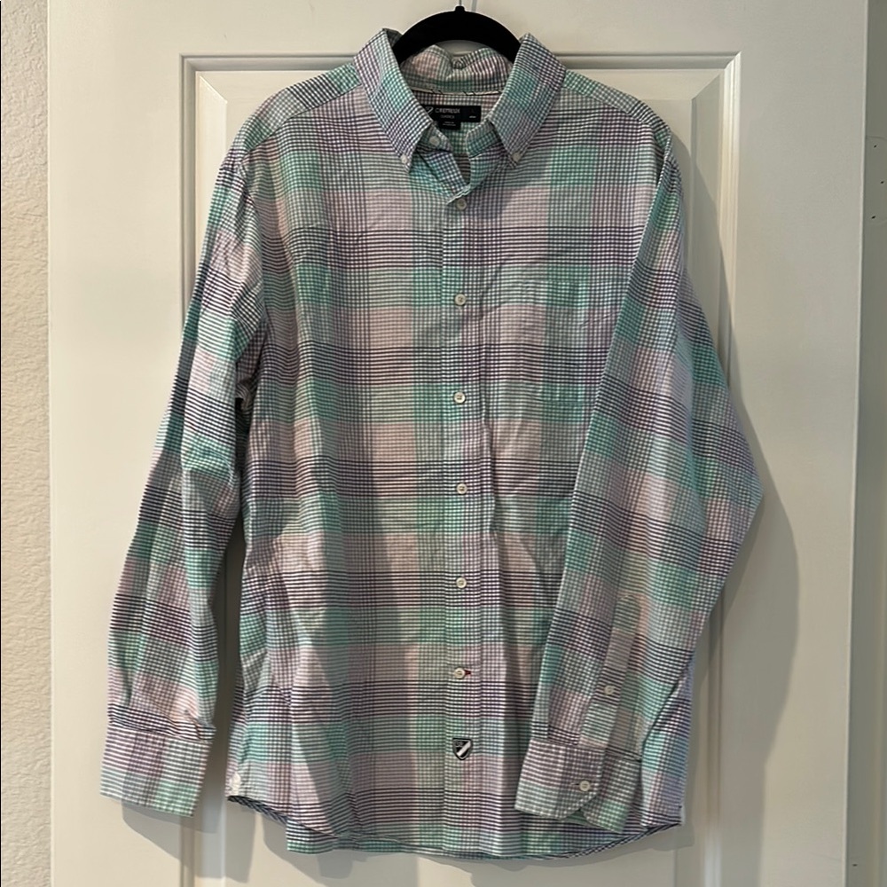 CREMIEUX Men's Multicolor Plaid Shirt LARGE